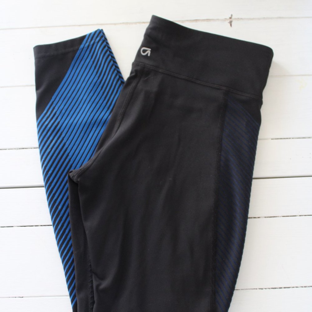 Sculpt Compression Blue Printed Full Length High Rise Leggings, GAPFit